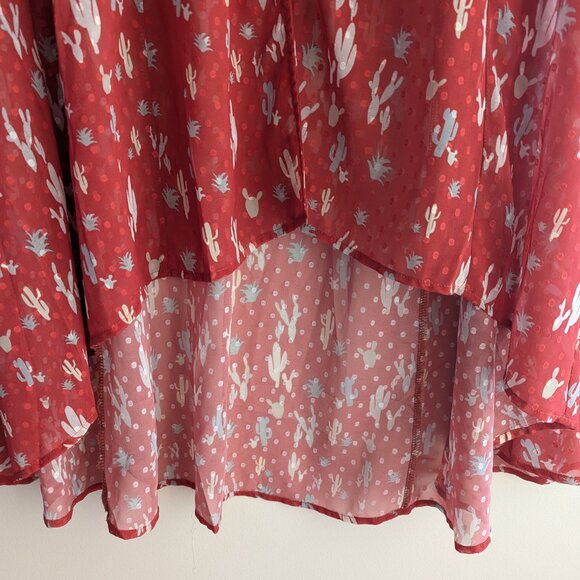 Scully Women's Floral Swiss Dot Duster with Cactus Print - Picture 8 of 11